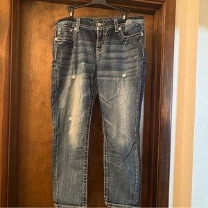 Miss Me Distressed Blue Boyfriend Jeans